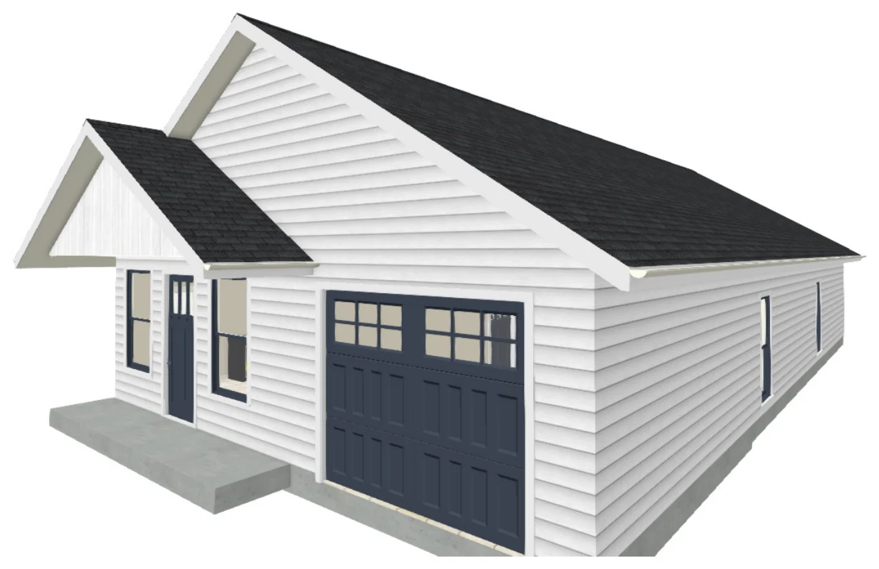 The Calhoun, a three bedroom single story rental home with attached garage in Travelers Rest, SC