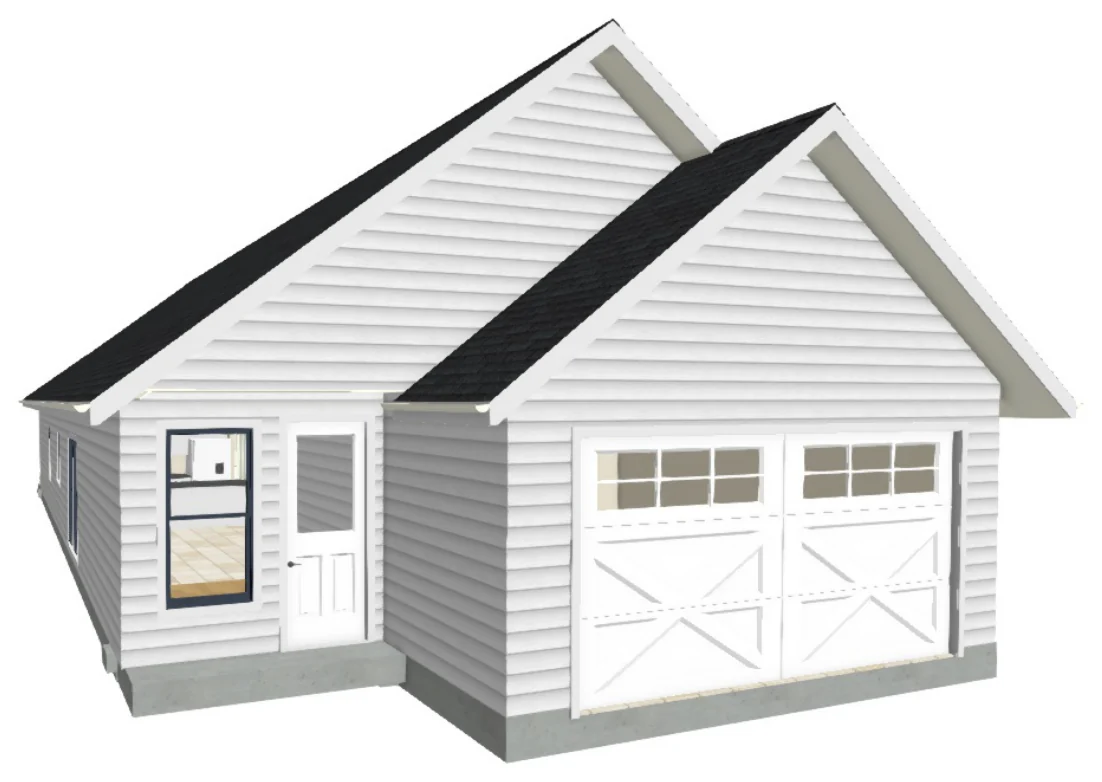 The Westwood, a three bedroom single story rental home with attached garage in Travelers Rest, SC